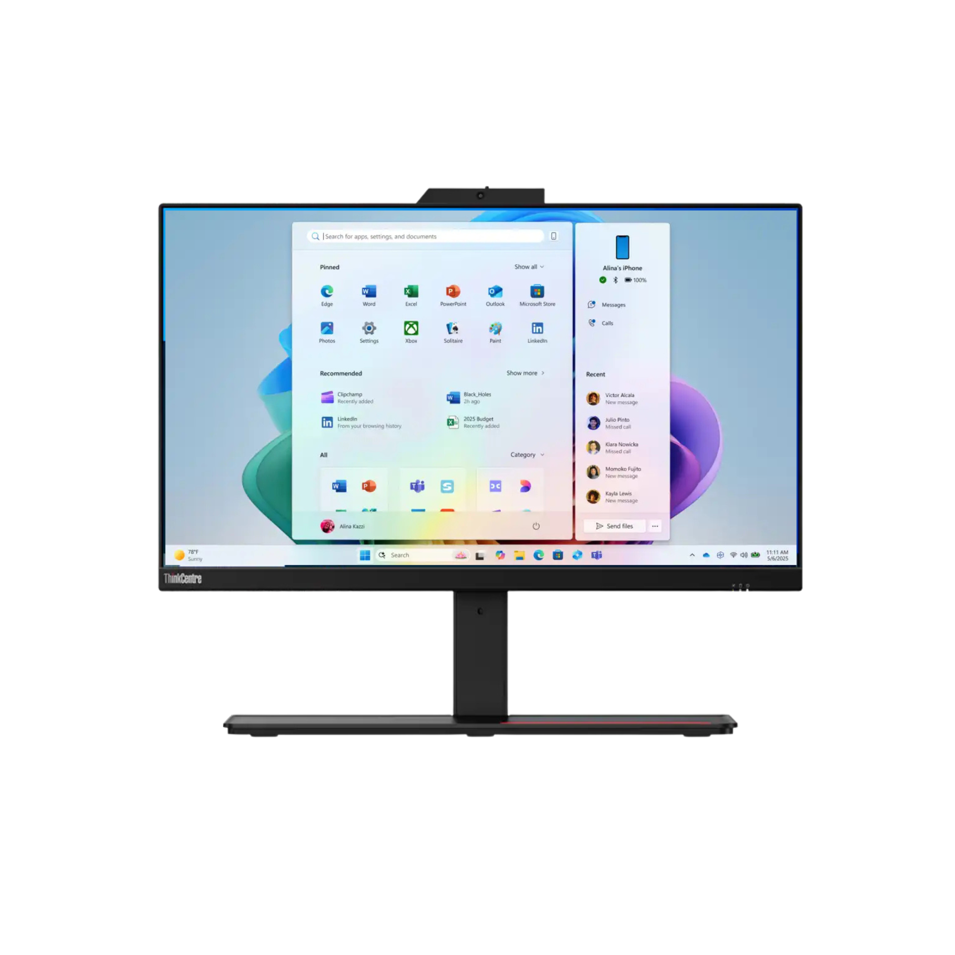 Lenovo ThinkCentre  AIO | Intel Core i5-10th Gen CPU | 16GB DDR4 RAM | Windows 11 Professional