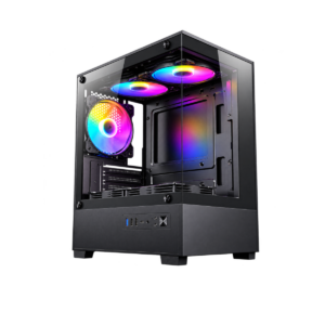 Antec VCX300 ARGB Tempered Glass Black Steel ATX Mid-Tower Desktop Chassis